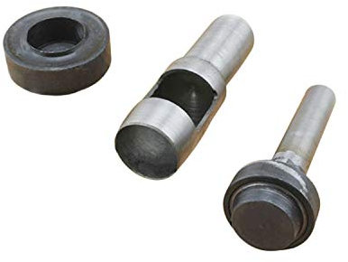 Trimming Shop 40mm Hollow Hole Punch 3pcs Hand Tool Set, Setter Base, Punch, and Eyelet Grommet Fixing Tool Durable Craft Essential for DIY Leathercraft, Shower Curtain, Tarpaulin, Vinyl Banners