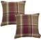McAlister Textiles Heritage | 2er Pack Sofakissen mit Füllung im Karierten Tartan Muster | 43 x 43 cm in Maulbeere Violett | Deko-Kissen im zeitlosen Karomuster für Ihr Heim