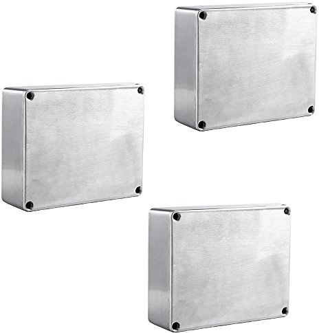 Mintice Aluminium Metall Stomp Box Gehäusegehäuse Gitarreneffektpedal | Mintice 3 Stück Pro 1590BB Stil 119x94x30mm Aluminium Metall Stomp Box Gehäusegehäuse Gitarreneffektpedal