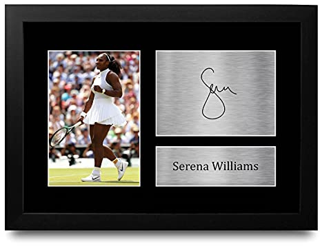 HWC Trading Serena Williams A4 Gerahmte Signiert Gedruckt Autogramme Bild Druck-Fotoanzeige Geschenk Für Tennis-Fans