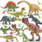 GizmoVine 20pcs Dinosaur Figures Toy Set, Dinosaurs Toys for Boys, Hand-painted Realistic Dino Kits Incl. Large Trex Big Velociraptor, Movable Joints, Party Birthday Gifts Age 2+