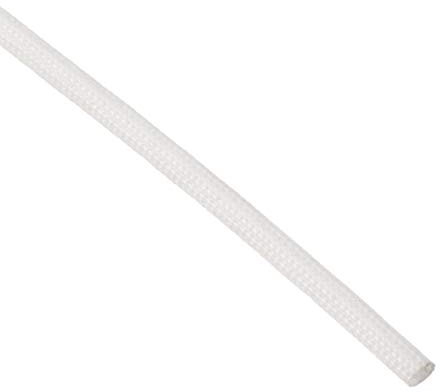sourcing map Gaine Isolation Tresse 33Pied-2mm Haute Température Silicone Fibre Verre Manchon Blanc