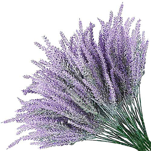 FYSL 8 Stück Elegant Lavendel Bouquet, Prämie Lavendelblüten Künstliche, Lavendel Künstlich, für Hochzeitsstrauß Tischdekoration Zuhause Küche Garten Bauernhaus Dekor