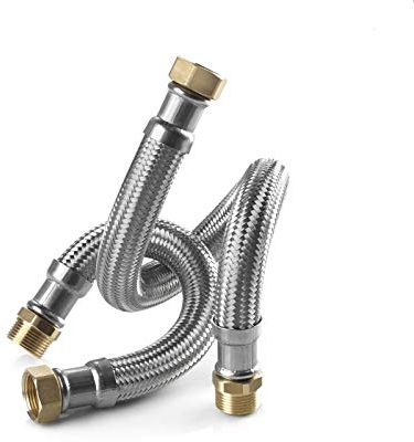 Edelstahl Trinkwasser Panzerschlauch IG/AG 1 1/4 Zoll DN32 600mm DVGW Flexschlauch