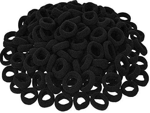 Rpanle 100 Stück Haargummis Mädchen, Multicolor Haar Gummibänder Haarbänder Elastischer Haarschmuck Haarseil Pferdeschwanz Haarband Set für Baby Kinder (2.5cm*6mm) Schwarz