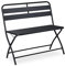 Relaxdays Gartenbank, klappbar, wetterfest, 2-Sitzer, Garten, Balkon, Faltbank, Stahl Sitzbank HxBxT 83,5x90x49 cm, grau, 96x92,5x14 cm