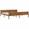 vidaXL Kiefernholz Massivholzbett Bettgestell Holzbett Futonbett Bett Doppelbett Bettrahmen mit Lattenrost Schlafzimmerbett Honigbraun 200x200cm