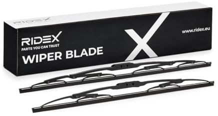 RIDEX Scheibenwischer Set Wischerblätter Satz ohne Spoiler Vorne L1: 530mm L2: 480mm Standard mit vormontiertem Adapter Kompatibel mit VW Golf 4 Schrägheck 1J1 298W0147