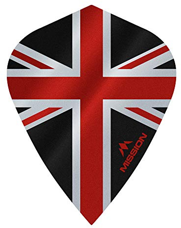 Mission Darts F3090 Alliance | 100 Mikron Premium Extra Starke Performance UV Darts Flights in Drachenform, 1 Sets mit 3 Flights, Rot