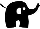 Stemplino® Midistempel - Motiv: Elmo Elefant - 18mm Durchmesser - Holzstempel Kinder Stempel Bullet Journal Stempel mit Elefant Motiv Elefant Stempel