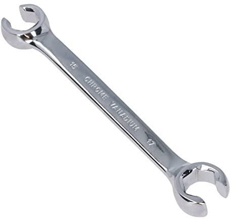 AB Tools 15mm + 17mm Metric Combination Flare Nut Brake Gas Fuel Pipe Spanner Wrench