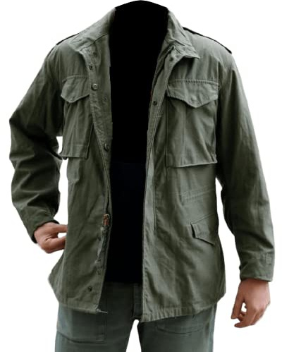 Hifacons John Rambo Veste cargo en coton | M65 Veste militaire de l'armée américaine (standard, grande, longue et courte)