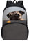 chaqlin Tier Mops Schultaschen Jungen Mädchen Rucksack Große Kapazität Schulbuchtaschen Kinder Erwachsene Casual Daypack Reise Rucksack Laptop Rucksack mit Netten Mops Hund Design Schultaschen