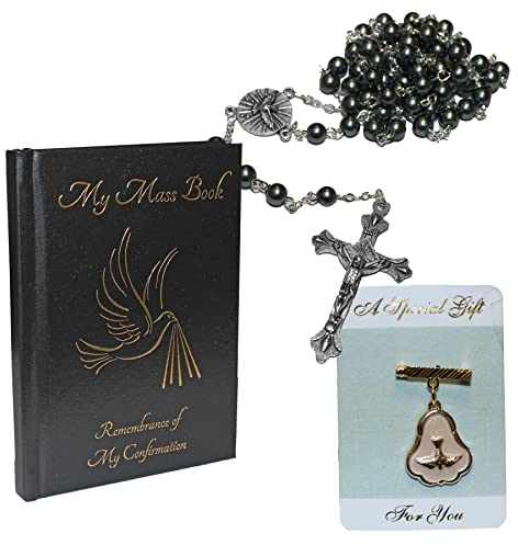 Widdle Gifts Ltd Confirmation Set Mass Book, Rosary and Dove Pendant Brooch F572 0072
