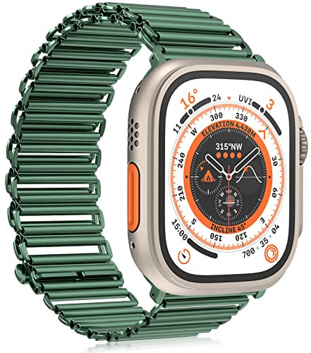 Metal Pulseras Apple Watch Correas 42mm 44mm 45mm 46mm 49mm, Pulsera Repuesto de Acero Inoxidable Clásico Correa para Apple Watch SE, iWatch Series 10 9 8 7 6 5 4 3 2 1