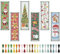 FREEBLOSS Kreuzstich Set mit Lesezeichen - 6x20cm, Weihnachtselemente, Anleitung