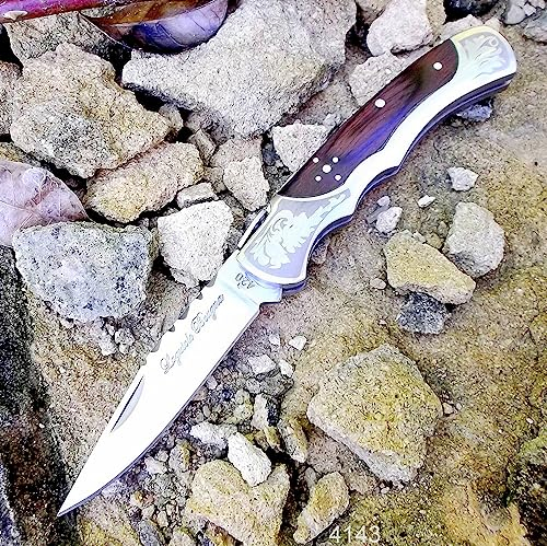 laguiole artisan Couteau Baroque 10 cm - Bois Marron .4141