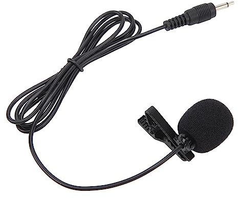 Microfono Lavalier Cablato, Microfono da Bavero Professionale Portatile da 3,5 Mm per Vlog di Interviste su Youtube, Microfono a Clip con Cancellazione del Rumore a Bassissimo