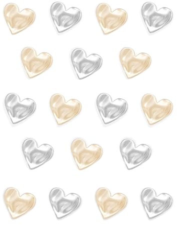 18PCS Rose Gold Fridge Magnets Cute Love Heart Silver Refrigerator Magnets, Decorative Magnets for Whiteboard Cabinet Locker, Lovely Magnets for Classroom Kitchen Office Decor