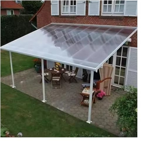 AFGZQ Láminas De Policarbonato Tejados, Paneles Transparentes Invernaderos, Protección UV, Tejadillo Impermeable for Invernaderos Canopy Estadios(Size:4 x 3.3ft)