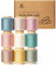 Vitalizart Nastro di Raso di Seta 9 Colori, Nastro Sfrangiato 3,8 cm x 41,1 m, Nastri di Tessuto con Frange Fatti a Mano per Confezioni Regalo, Decorazioni per Feste, Bouquet da Sposa