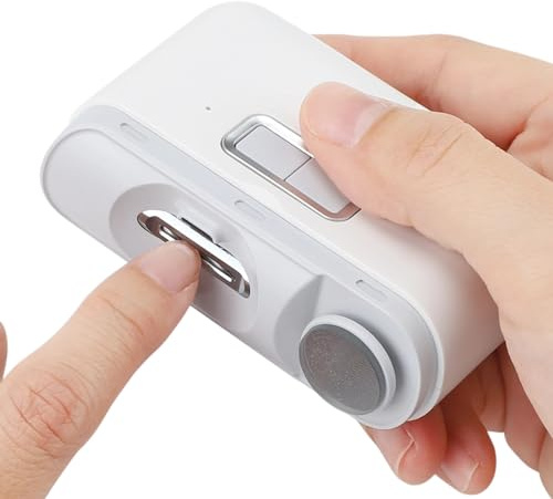 Automatischer Nagelknipser, Elektrischer Baby-Sicherheits-Fingernagelschneider, 2-in-1-Nagelschneider, Nagelfeile, Automatisches Schleifen, für Pflegekräfte, ältere