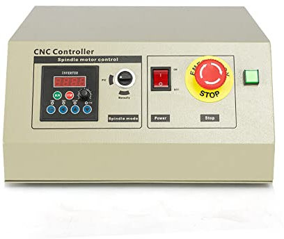 6090 CNC Fräsmaschine Metall, Fräsmaschinen CNC Router, Fräse Bausatz Graviermaschine CNC-Controller A-Achse Alu Pulverbeschichtung Wassergekühlt 1500W 24000 U/min (1500W 6090 Steuerbox)