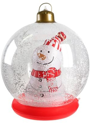 Aufblasbare Weihnachtskugeln – Aufblasbare Weihnachtsdekoration für den Außenbereich | Beleuchtete Weihnachtskugeln, aufblasbare Schneekugel für Weihnachten, Urlaub, Party, Outdoor, Dekoration