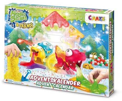 CRAZE MAGIC SLIME & Friends Spielzeug Adventskalender 2025 Kinder Junge - Weihnachtskalender mit Schleim für Mädchen & Jungen, Spielzeugkalender Kinderschleim