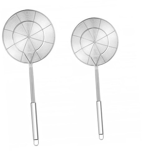 Amosfun 2piezas Espumadera Inoxidable Colador Inoxidable Accesorio De Cocina Resistente