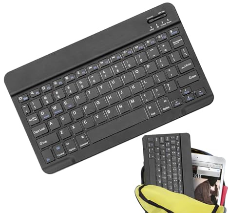 Genérico Tastiera portatile sottile, tastiera wireless per PC | Tastiera portatile, leggera, compatta: silenziosa, ricaricabile, piani intelligenti della mano del computer