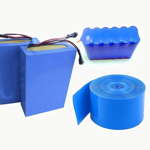 Tubo termorestringente 2M blu, guaina isolante per batteria 18650, 90 mm