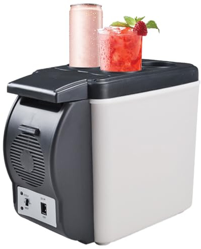 Congelatore portatile per auto, frigorifero portatile da campeggio, congelatore per auto, refrigeratore da 12 V, capacità 6 litri, elettrico e più caldo