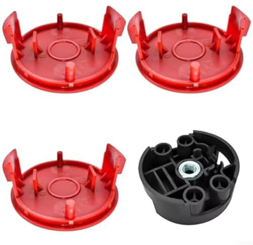 Homeponnew Pacchetto accessorio delle parti di ricambio F016F04841 della falciatrice, con la copertura rossa di plastica e la base dello zoccolo per Bosch per il sistema elettrico della taglierina