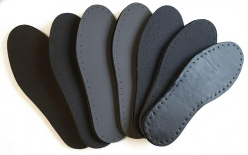 Generisch Sohle Häkelschuhe Hausschuhe Häkelsohle Patik Tabani Kunstleder Filz vorgelocht (Schwarz, 39-40)