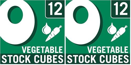 OXO 12 Vegetable Stock Cubes, Plant-Based, Vegan, Gluten-Free (2-Pack) | 12 Cubes, Rich Full-Bodied Flavour, Ideal for Soups, Stews & Gravy, Low Fat, Versatile Seasoning for Every Occasion