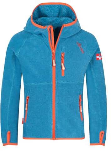 Trollkids Kids Sandefjord Jacket | Leicht und warm, Melange-Optik, Feste Kapuze, Drei Taschen