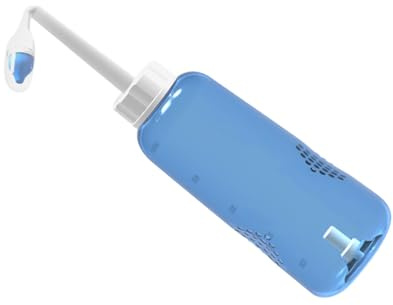 Alipis Nasenspülflasche 500ml Kunststoff mit Sanfter Reinigung und 2 Düsen für Erwachsene zur Nasenhöhlenpflege und Allergiesaison