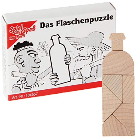 Bartl 104557 Mini-Holz-Puzzle Das Flaschen-Puzzle aus 7 kleinen Holzteilen