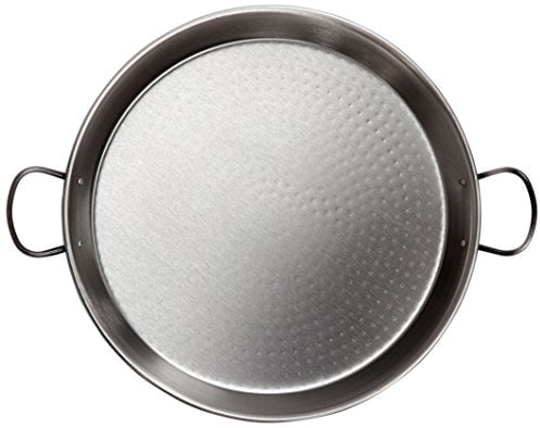 Vaello Paellera Valenciana 0346 - Paellera de acero inoxidable 18/10, 46 cm