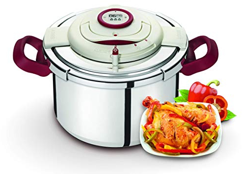 Seb Clipso+ Precision Cocotte-Minute 6 L, Autocuiseur inox, Cuisson vapeur saine, Induction, Fabriqué en France P4410706
