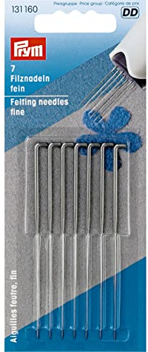 Prym Felting Needles, Legierter Stahl, Silber, fein