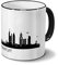 digital print Städtetasse Frankfurt am Main - Skyline/Silhouette Frankfurt am Main, Steingut, Tasse, 200 ml