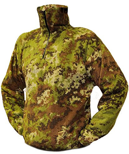 OUTLET MILITARY Maglia in Pile con Maniche Rinforzate e Mezza Zip Blu Navy TG. XL