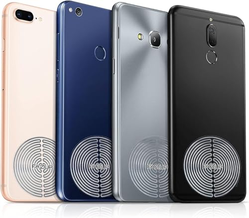 FAZUP - 4 x Handy-Strahlenschutzpflaster - Elektromagnetischer EMF-Schutz, Anti-Strahlung - Reduziert Ihre Wellenbelastung um bis zu 96% - Hergestellt und getestet in Frankreich