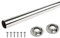 GTV 25mm Round Metal Wardrobe Rail + End Brackets in Various Sizes 995mm