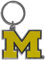 Siskiyou NCAA Chrome et émaillé Porte-clés, SCCK36, Michigan Wolverines