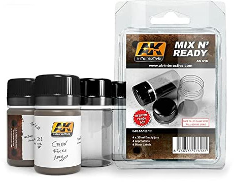 AK Interactive - Mix n Ready (4 Empty Jars)