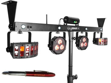 Chauvet Gigbar IRC All in One Disco Lighting Solution With Case, Stand and Wireless Controller. Comes With Free DJ Depot Pen