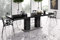 Design Esstisch Tisch HE-111 Schwarz - Grau Hochglanz ausziehbar 160 bis 260 cm